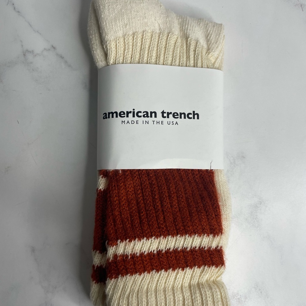 American Trench Crew Socks - Rust
